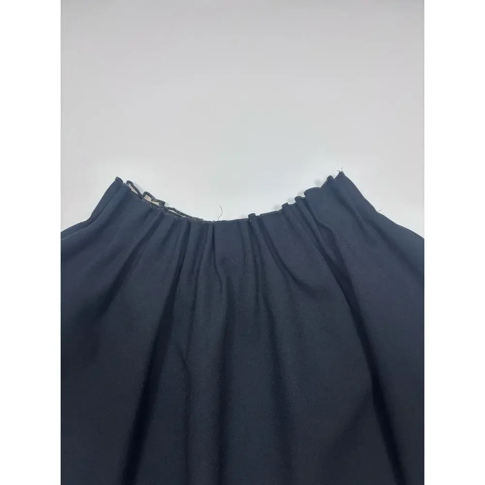 Zara Flared Skirt Elastic Waist Pleated Black- S - Picture 2 of 5